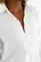 Camisa Manga Larga Blanca Para Mujer