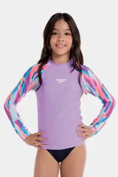 Camiseta Sunshine Lani Blur Junior Femenina Talla 10 Speedo