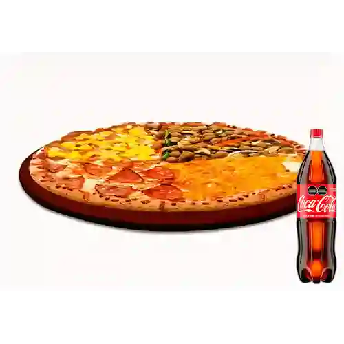 Combo Pizza 4 Estaciones + Coca Cola Original 1.5 L