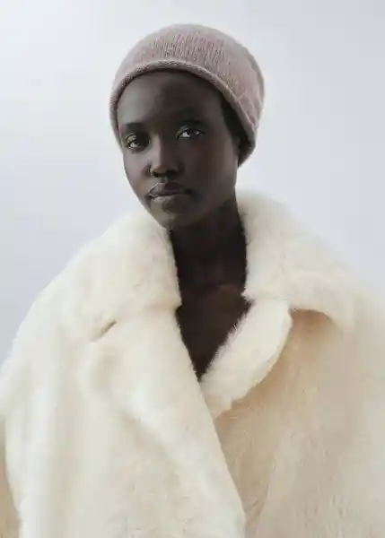 Gorro Perla Topo Talla 99 Mujer Mango