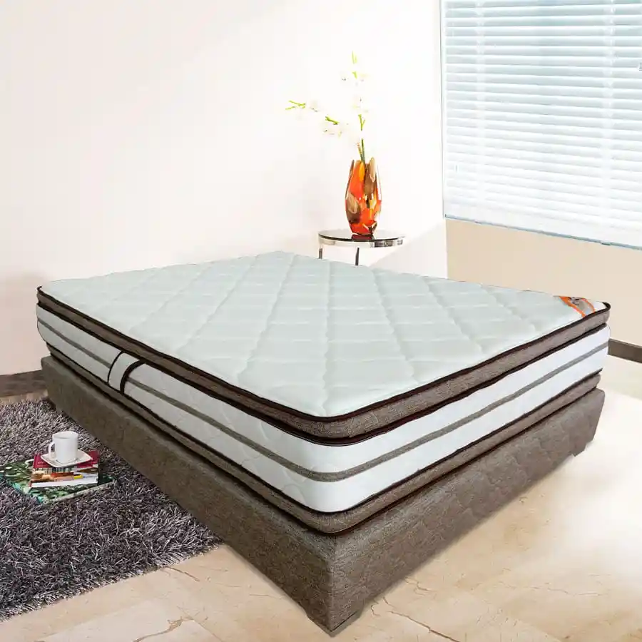 Combo Colchón Doble Romance New Castel 140 X 190 X 30 Cm + Base Cama