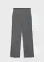 Pantalón Carlosw Gris Talla 38 Mujer Mango