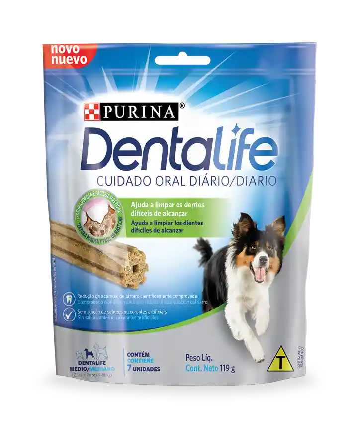 Snack oral para perro razas medianas y grandes Dentalife x 119gr