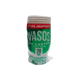 Vasos de Cartón Olimpica Desechables X20 Unds