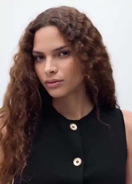 Chaleco Yolando Negro Talla L Mujer Mango