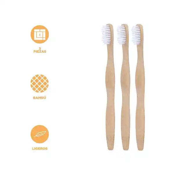 Cepillo de Dientes Biodegradable Ecológico de Bambú Miniso