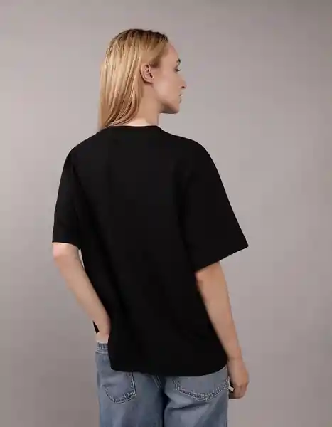 Camiseta Mujer Negro Talla MEDIUM 9998001 American Eagle