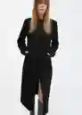 Abrigo Silence Negro Talla M Mujer Mango