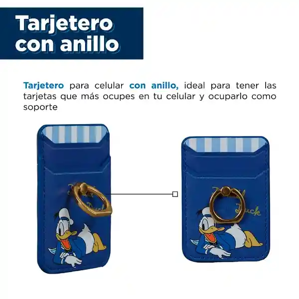 Tarjetero Para Celular Stick on de Donald Disney Miniso