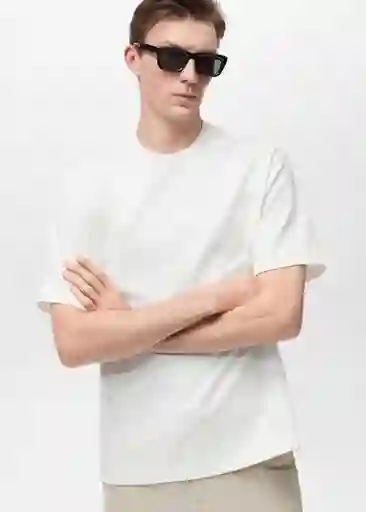 Camiseta Gari Blanco Talla L Hombre Mango