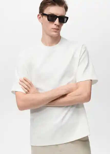 Camiseta Gari Blanco Talla L Hombre Mango
