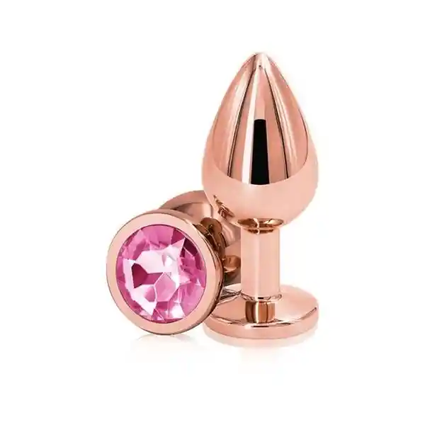 Nasstoys Plug Anal en Oro Rosa Con Piedra Rosada