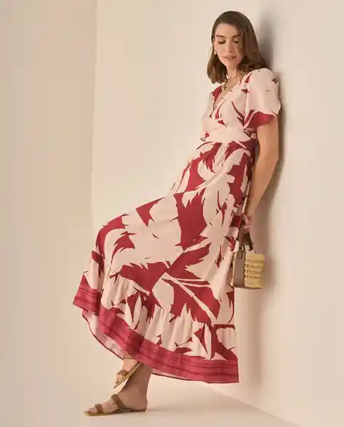 Vestido Rojo Sangria Ultraoscuro Talla M 693G006 Esprit