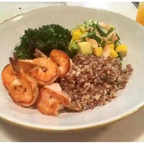 Langostinos a la Plancha y Quinoa
