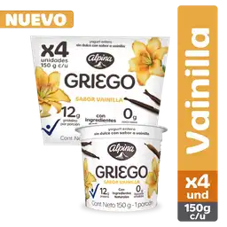 Multiempaque X4 Griego Vainilla 150 g