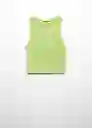 Top Obie-W Verde Talla S Mujer Mango