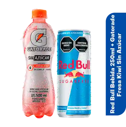 Combo Red Bull Bebida + Gatorade Fresa Kiwi Sin Azúcar