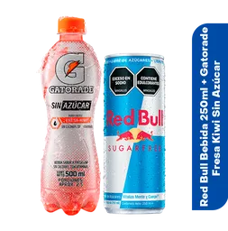 Combo Red Bull Bebida + Gatorade Fresa Kiwi Sin Azúcar