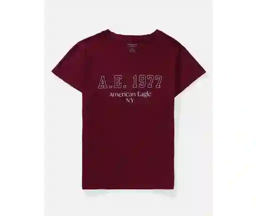 Camiseta Mujer Vinotinto Talla Small American Eagle