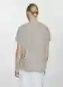 Camiseta Lint Gris Claro Vigoré Talla M Mujer Mango