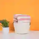 Toalla de Baño Rayada Serie Rosa Miniso