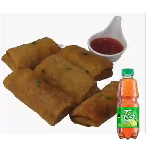 Combo 2 Egg Rolls + Mr Tea Limón 300 ml
