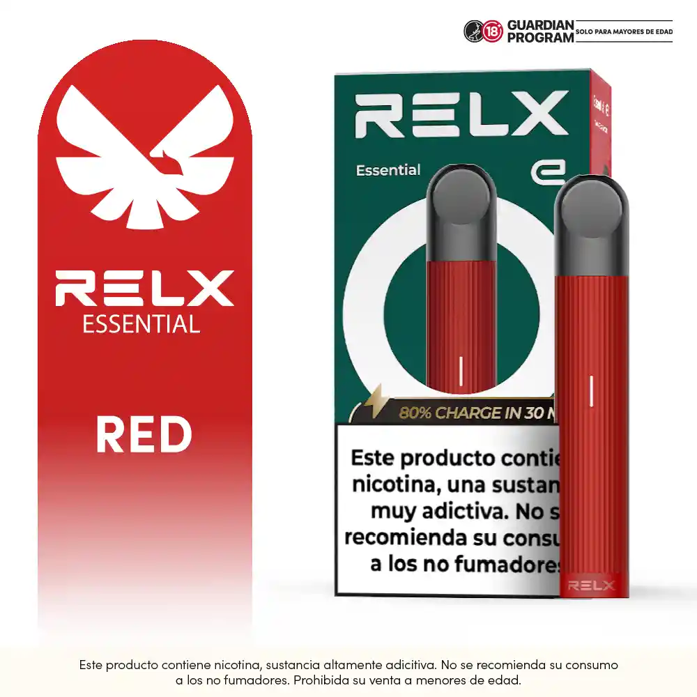 Relx Vapeador Dispositivo Recargable Essential Rojo