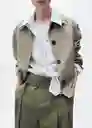 Pantalón Cubi Khaki Talla 38 Mujer Mango