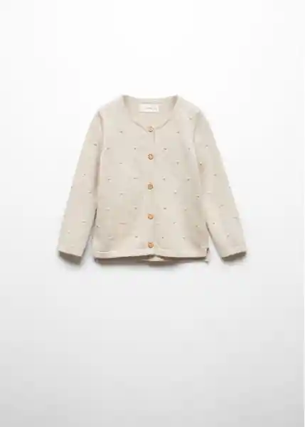Chaqueta Cárdigan Nala5 Arena Talla 66 Niña Mango