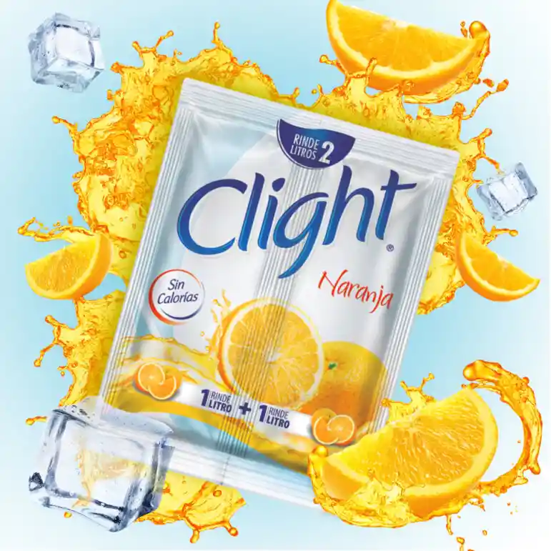 Clight Bebida en Polvo Sin Calorías Sabor a Naranja 14 g