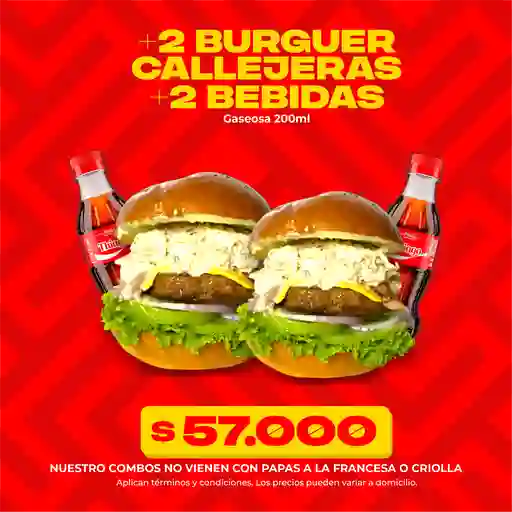 Combo hamburguesas callejeras