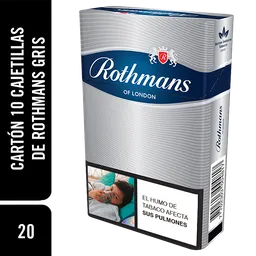 Cigarrillo Cartón De Rothmans Gris Xl 20
