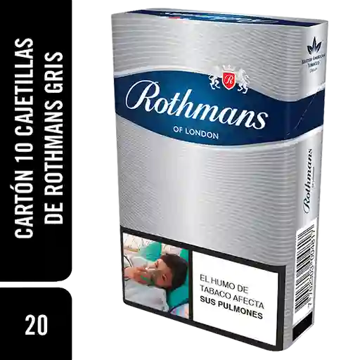 Cigarrillo Cartón De Rothmans Gris Xl 20