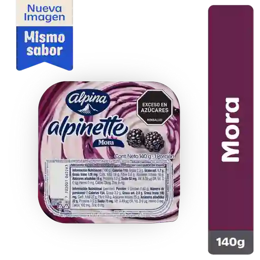 Alpinette con Dulce de Mora