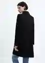 Abrigo Dali Negro Talla 26 Mujer Mango