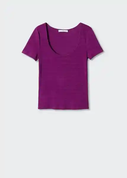 Camiseta Opal Morado Talla S Mujer Mango