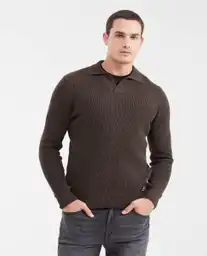 Suéter Tejido Refined Café Tostado Medio Talla L Chevignon