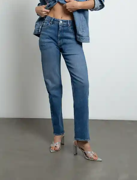 Jean Bluei Mujer Azul Índigo Medio Talla 12 493F327 Naf Naf