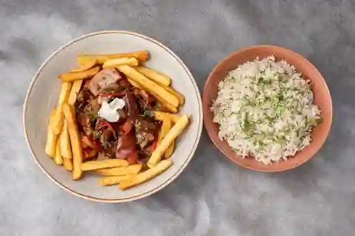 Lomo Saltado con Tallarines 550 Grs