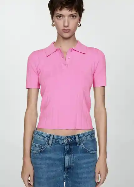 Jersey Alverta Rosa Talla XL Mujer Mango