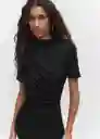 Vestido Greco Negro Talla XS Mujer Mango