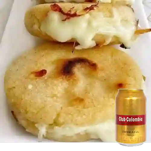 Combo Arepa Queso Blanco + Club col. de 330 ml