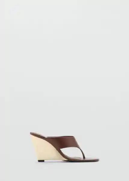 Sandalias Mayo Chocolate Talla 40 Mujer Mango