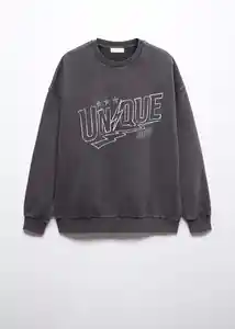 Buzo Sudadera Unique Antracita Talla 19 Teen Niñas Mango