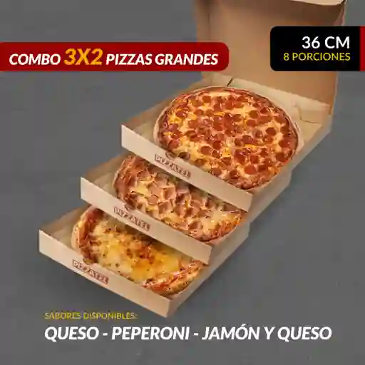 3x2 Pizzas Grandes