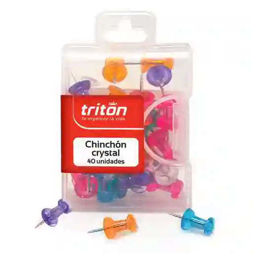 Chinche Tritón Colores Surtidos Cristal Caja Con 50 Unidades. Sku 7705465016582