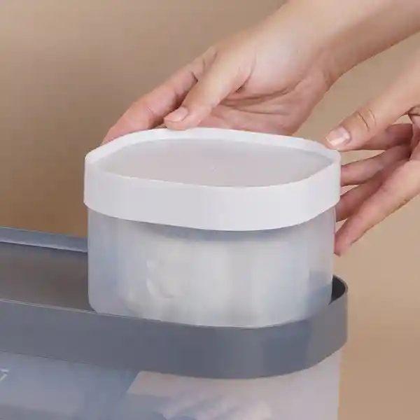 Organizador Plástico Serie Silvery Gray Gris Claro Miniso