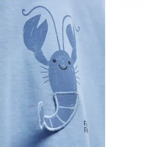 Camiseta Lobster Azul Talla 71 Niños Mango