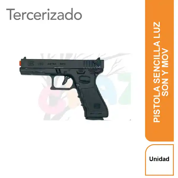 Pistola Sencilla Luz Son y Movimiento