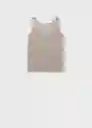 Top Lini Taupe Talla XS Mujer Mango